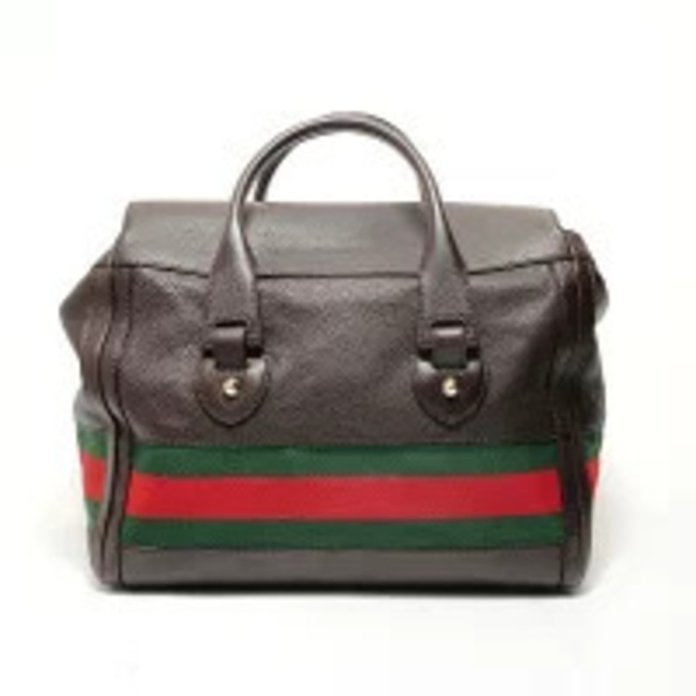Gucci Heritage Web Boston Tote bag Web stripe Black